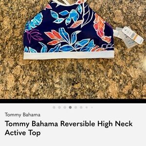 Tommy Bahama Reversible High Neck Active Top